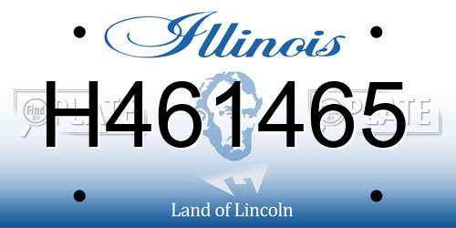 H461465 Illinois License Plate