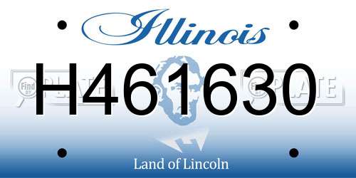 H461630 Illinois License Plate