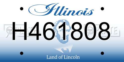 H461808 Illinois License Plate