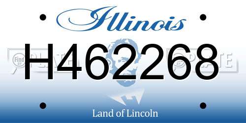 H462268 Illinois License Plate