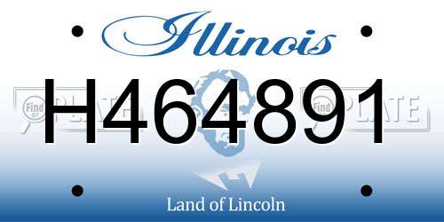 H464891 Illinois License Plate