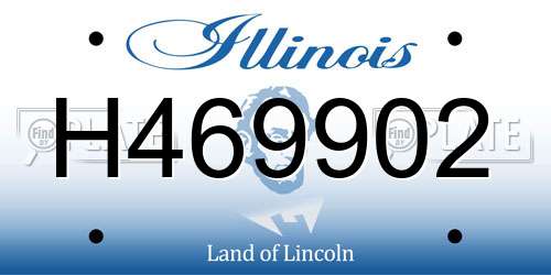 H469902 Illinois License Plate