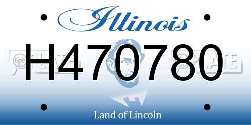 H470780 Illinois License Plate