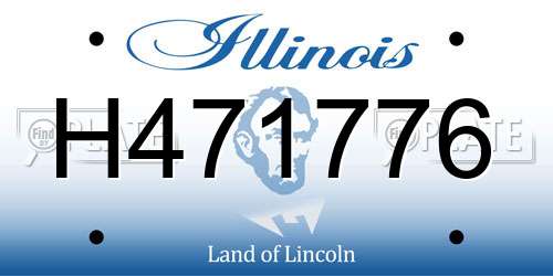H471776 Illinois License Plate