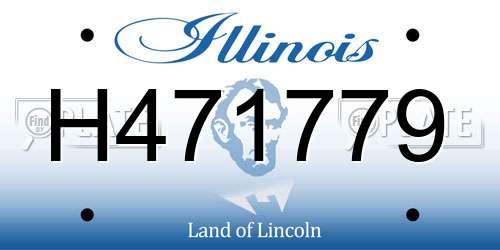 H471779 Illinois License Plate