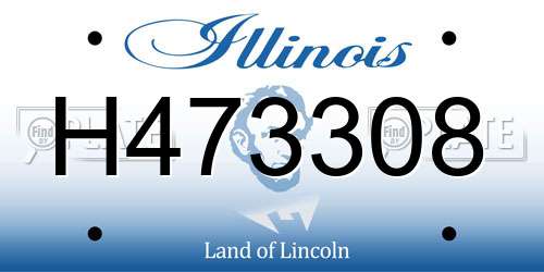 H473308 Illinois License Plate