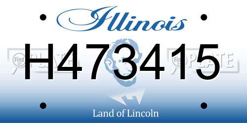 H473415 Illinois License Plate