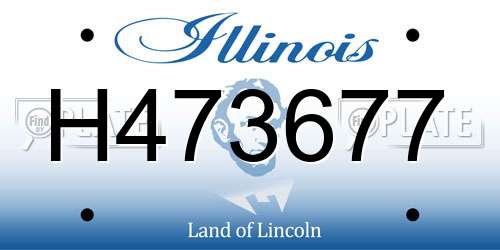 H473677 Illinois License Plate