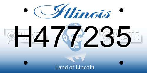 H477235 Illinois License Plate