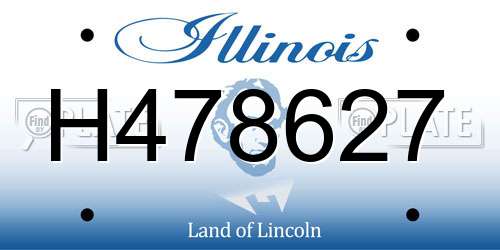 H478627 Illinois License Plate