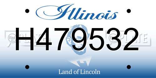 H479532 Illinois License Plate