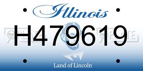 H479619 Illinois License Plate