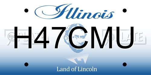 H47CMU Illinois License Plate