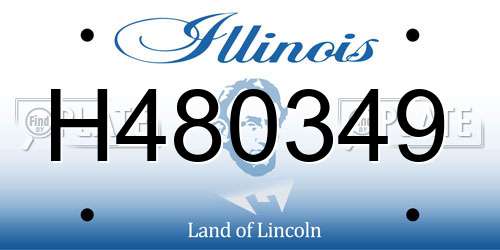 H480349 Illinois License Plate