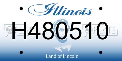 H480510 Illinois License Plate