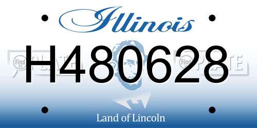 H480628 Illinois License Plate