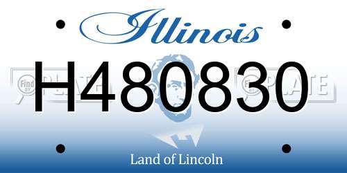 H480830 Illinois License Plate