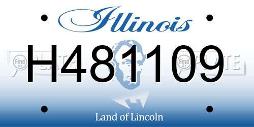 H481109 Illinois License Plate
