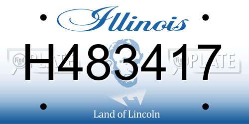 H483417 Illinois License Plate