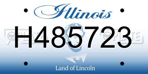 H485723 Illinois License Plate