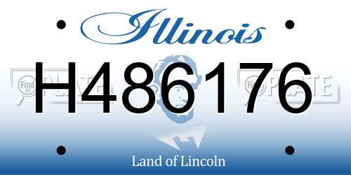 H486176 Illinois License Plate