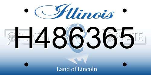 H486365 Illinois License Plate