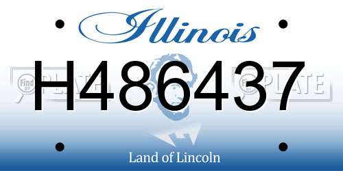 H486437 Illinois License Plate
