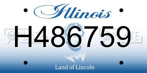 H486759 Illinois License Plate