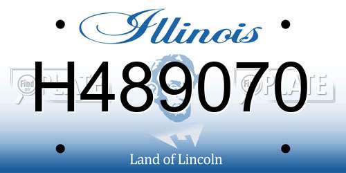 H489070 Illinois License Plate