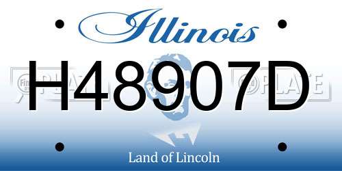 H48907D Illinois License Plate