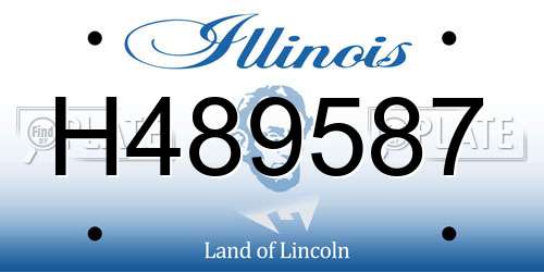 H489587 Illinois License Plate