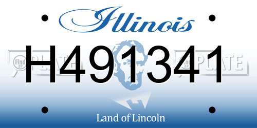 H491341 Illinois License Plate