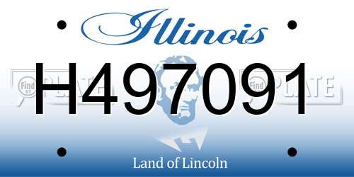 H497091 Illinois License Plate