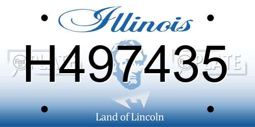 H497435 Illinois License Plate