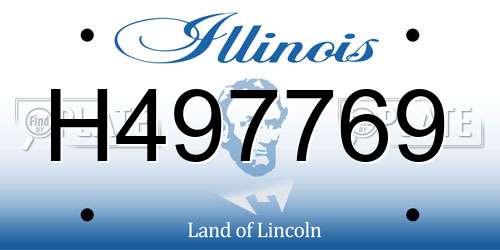 H497769 Illinois License Plate