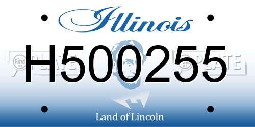 H500255 Illinois License Plate