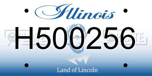 H500256 Illinois License Plate