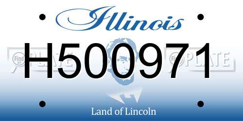 H500971 Illinois License Plate