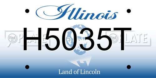 H5035T Illinois License Plate