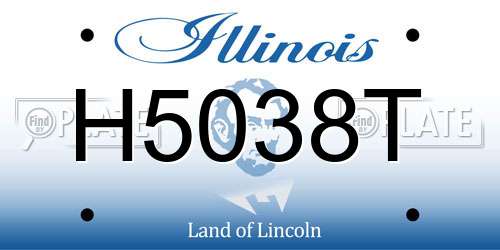 H5038T Illinois License Plate