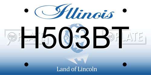 H503BT Illinois License Plate