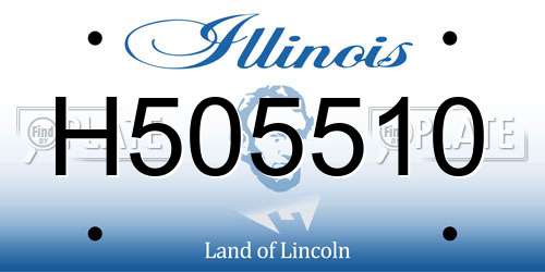 H505510 Illinois License Plate