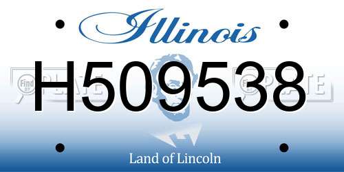 H509538 Illinois License Plate