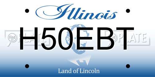 H50EBT Illinois License Plate
