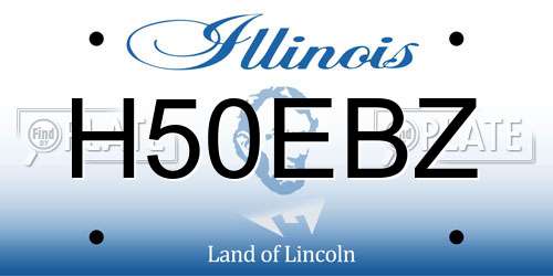 H50EBZ Illinois License Plate