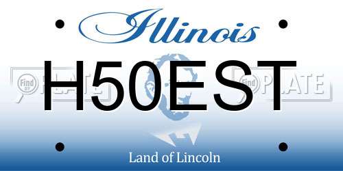 H50EST Illinois License Plate