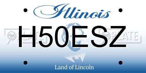 H50ESZ Illinois License Plate