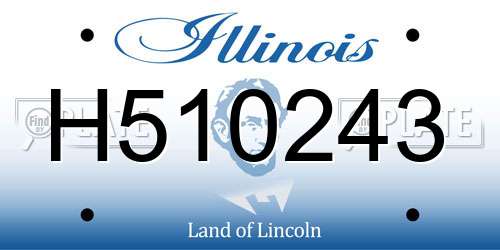H510243 Illinois License Plate