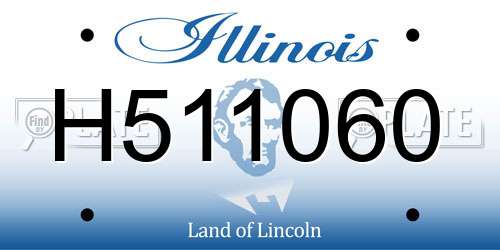 H511060 Illinois License Plate