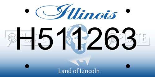 H511263 Illinois License Plate